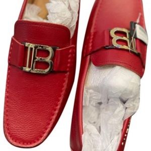 Brand New Balmain Red Men loafer Size 10